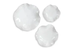 Abella Ceramic Wall Art In Blue, Set Of 3