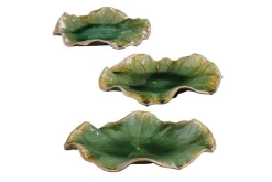 Abella Ceramic Wall Art In Blue, Set Of 3