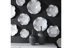 Abella Ceramic Wall Art In Blue, Set Of 3