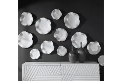 Abella Ceramic Wall Art In Blue, Set Of 3