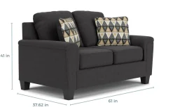 Abinger Loveseat In Smoke