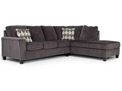 Abinger Sofa Tux Chaise Sectional In Smoke, Left Facing