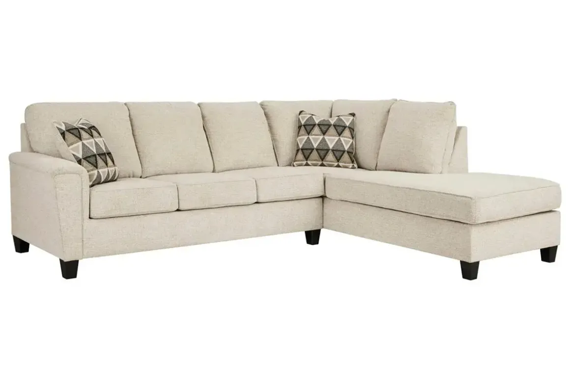 Abinger Sofa Tux Chaise Sectional In Smoke, Left Facing