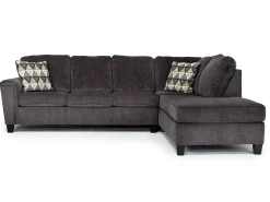 Abinger Sofa Tux Chaise Sectional In Smoke, Left Facing