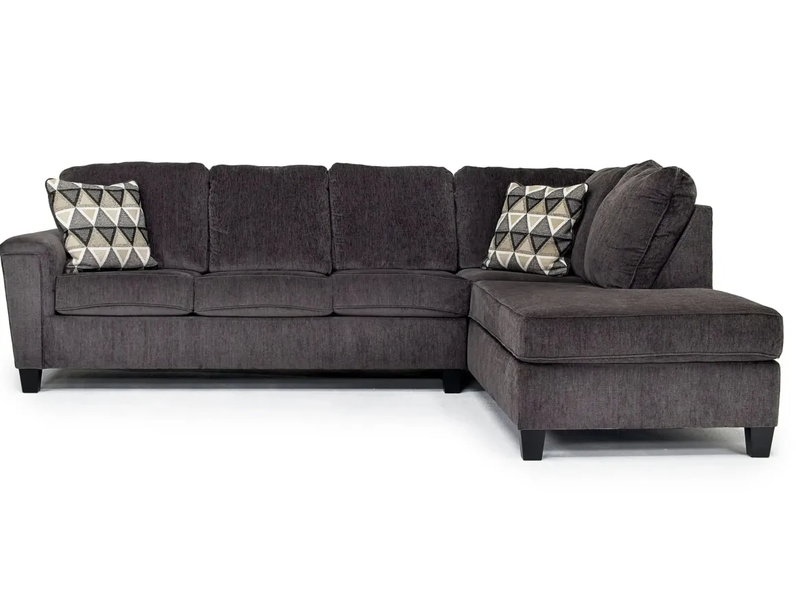 Abinger Sofa Tux Chaise Sectional In Smoke, Left Facing