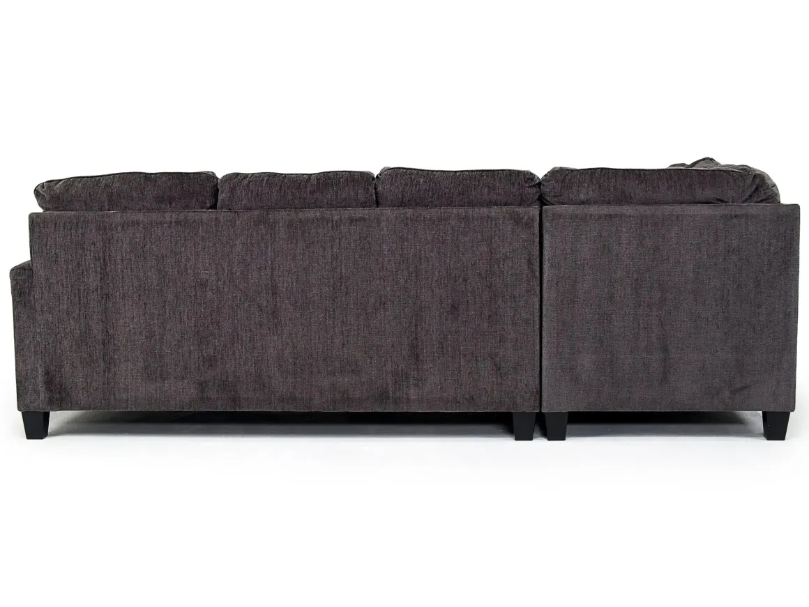 Abinger Sofa Tux Chaise Sectional In Smoke, Left Facing