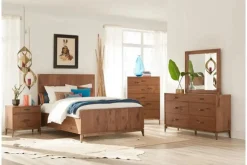 Adler Panel Bed In Natural Walnut, Full