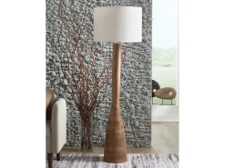 Ailsa Floor Lamp In Natural Brown