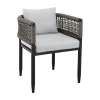 Alegria Outdoor Side Chair In Light Gray, Set Of 2