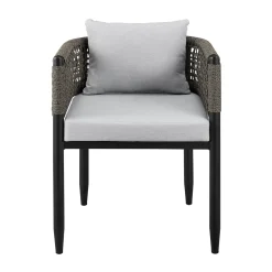 Alegria Outdoor Side Chair In Light Gray, Set Of 2