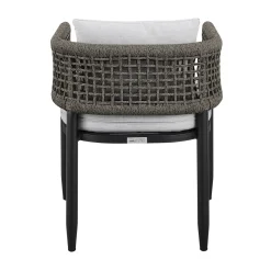 Alegria Outdoor Side Chair In Light Gray, Set Of 2
