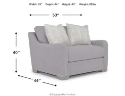 Alice Chair In Bellevue Platinum, Down