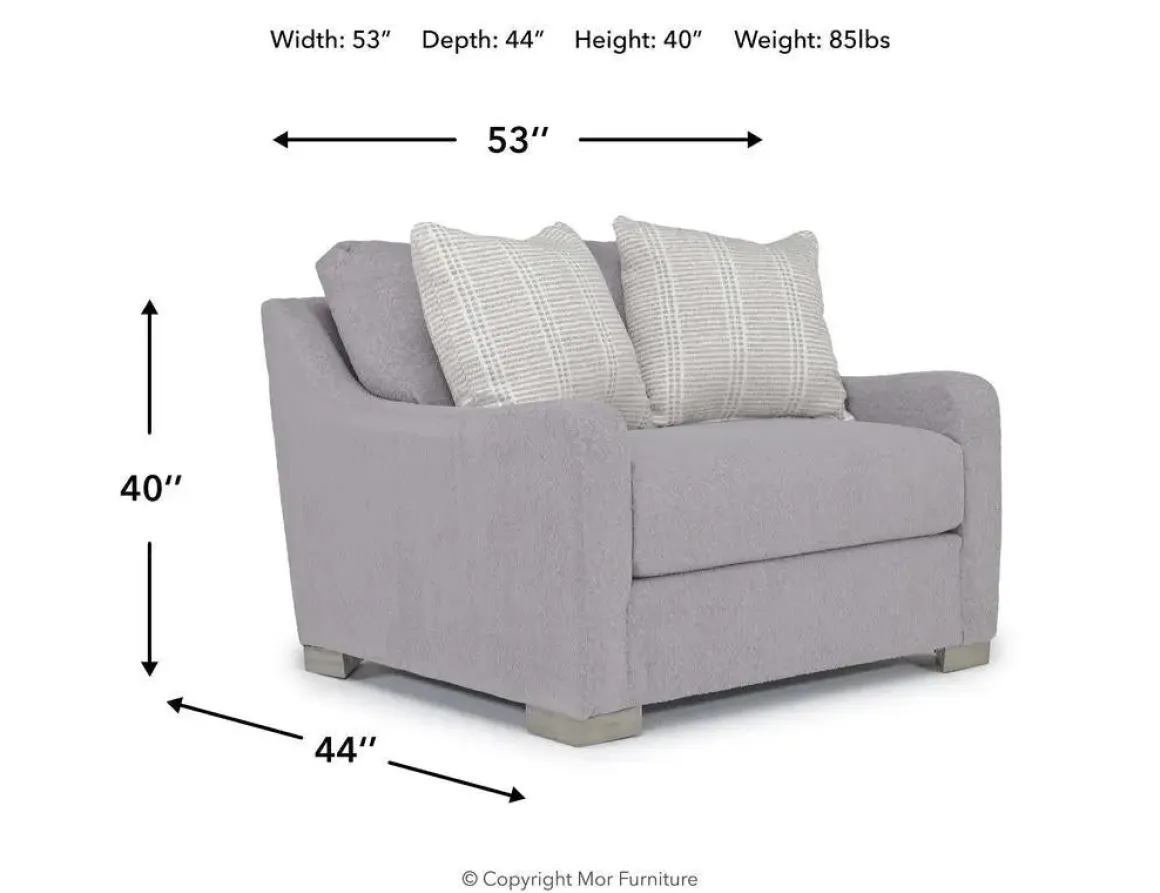 Alice Chair In Bellevue Platinum, Down