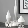 Alize Sculpture In White, Set Of 3