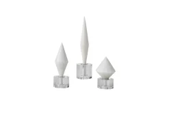 Alize Sculpture In White, Set Of 3