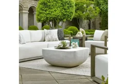 Alma Outdoor Square Coffee Table In White