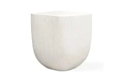 Alma Outdoor Square End Table In White