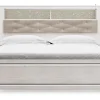 Altyra Bookcase Bed In Pearl White, Queen