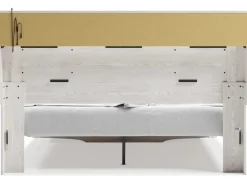 Altyra Bookcase Bed W/ Storage In Pearl White, Queen