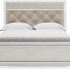 Altyra Panel Bed In Pearl White, Twin