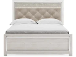 Altyra Panel Bed In Pearl White, Twin
