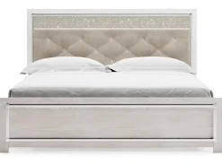 Altyra Panel Bed In Pearl White, Twin