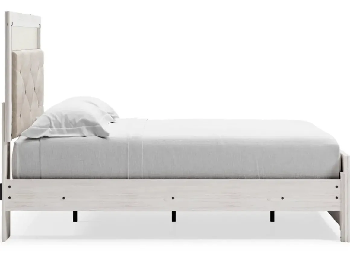 Altyra Panel Bed In Pearl White, Twin