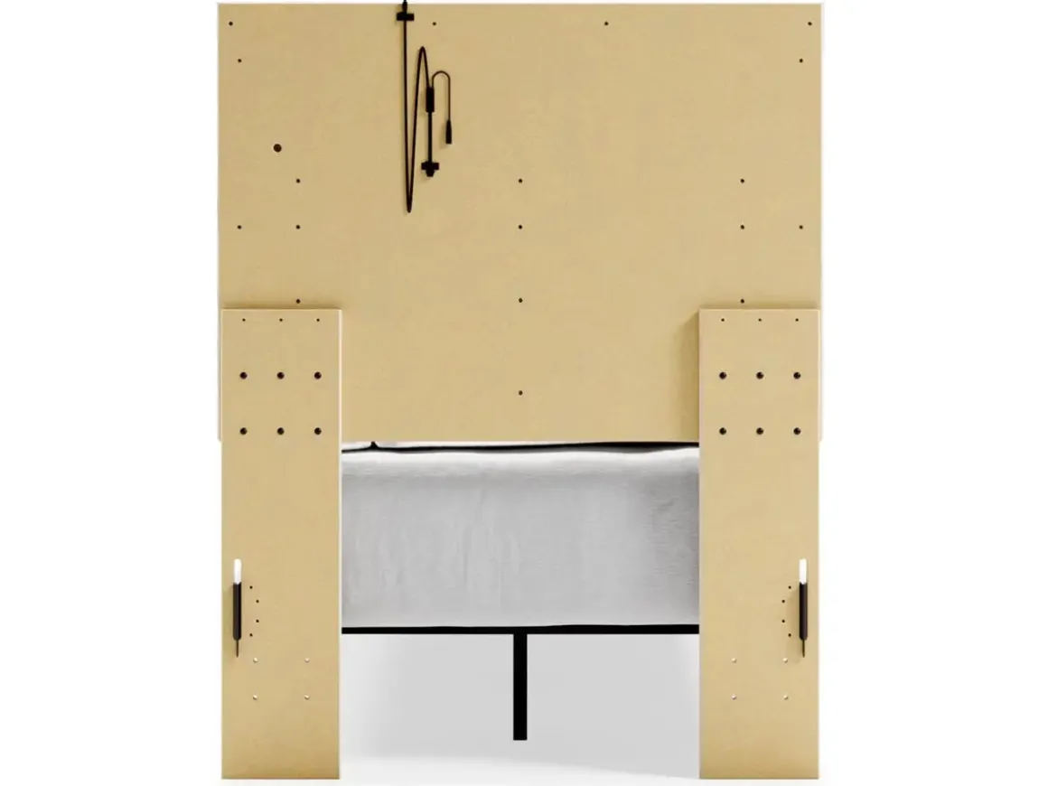 Altyra Panel Bed In Pearl White, Twin