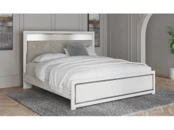 Altyra Panel Bed In Pearl White, Twin