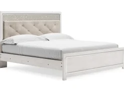 Altyra Panel Bed In Pearl White, Twin