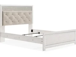 Altyra Panel Bed In Pearl White, Twin