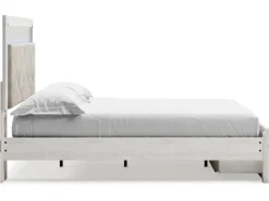 Altyra Panel Bed W/ Storage In Pearl White, Queen