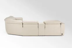 Amara 6 Piece 2 Power Sectional W/ 2 Power Armless Recliner In Tasmin Granite