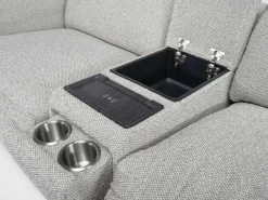 Amara 6 Piece 2 Power Sectional In Tasmin Granite