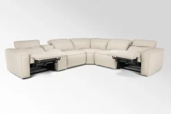 Amara 6 Piece 2 Power Sectional In Tasmin Granite