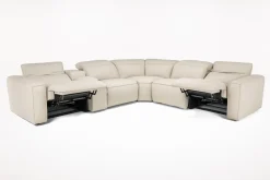 Amara 6 Piece 2 Power Sectional In Tasmin Granite