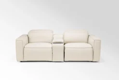 Amara 2 Power Console Loveseat In Tasmin Granite