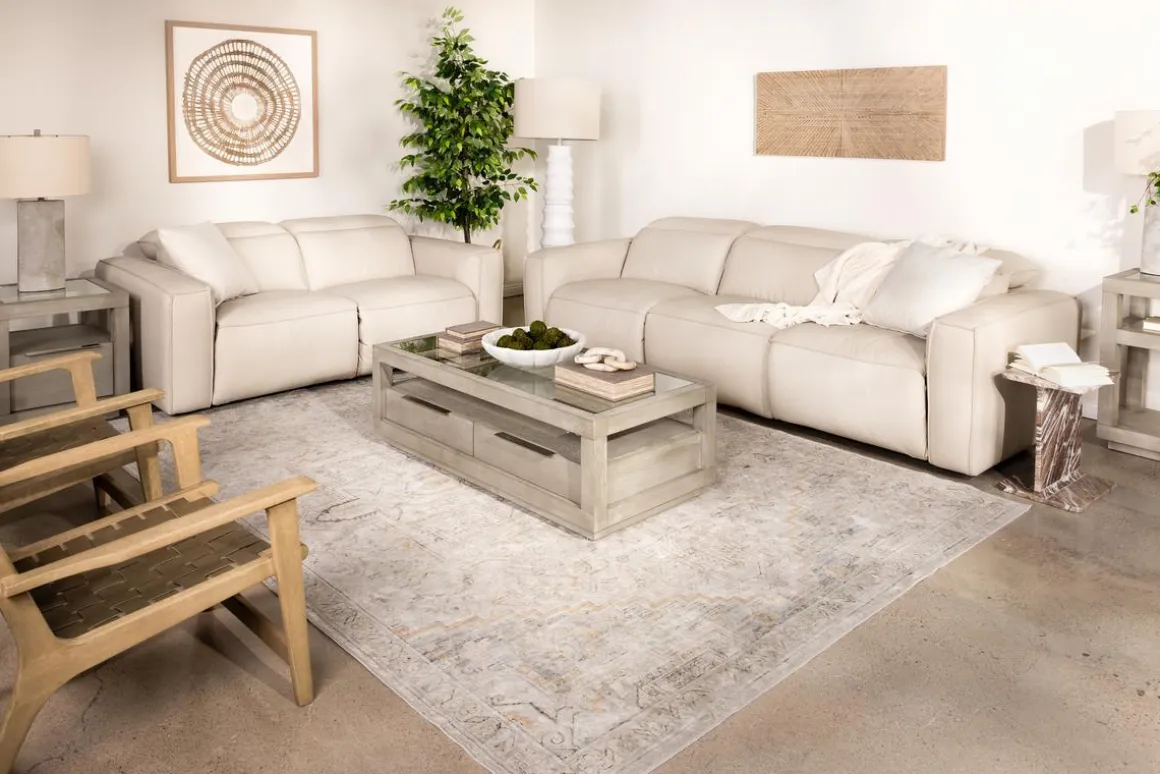 Amara 2 Power Sofa & Loveseat In Tasmin Granite