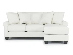 Amelia Crypton Performance Sofa Chaise In Nomad Snow, Down
