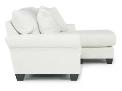 Amelia Crypton Performance Sofa Chaise In Nomad Snow, Down