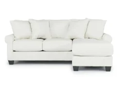 Amelia Crypton Performance Sofa Chaise In Nomad Snow, Down