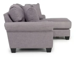 Amelia Crypton Performance Sofa Chaise In Nomad Snow, Down