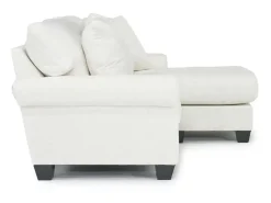 Amelia Crypton Performance Sofa Chaise In Nomad Snow, Down