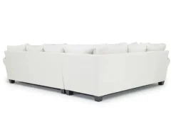 Amelia Crypton Performance Tux Sofa Sectional In Nomad Slate, Left Facing