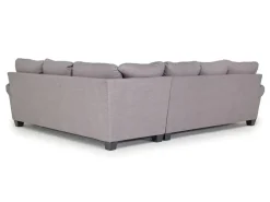 Amelia Crypton Performance Tux Sofa Sectional In Nomad Slate, Left Facing