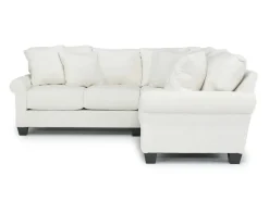 Amelia Crypton Performance Tux Loveseat Sectional In Nomad Slate, Left Facing