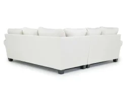 Amelia Crypton Performance Tux Loveseat Sectional In Nomad Slate, Left Facing