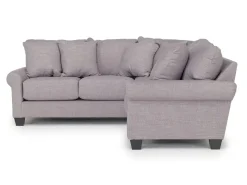 Amelia Crypton Performance Tux Loveseat Sectional In Nomad Slate, Left Facing