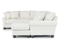 Amelia Crypton Performance Sofa Chaise Sectional In Nomad Slate, Left Facing