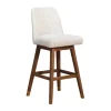 Amelia Swivel Bar Height Stool In Beige